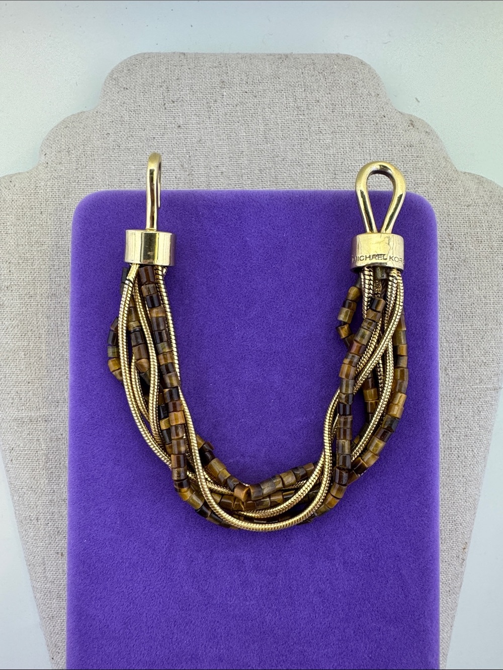 💛 Authentic Michael Kors 14k Gold Plated Summer Jet Set Bracelet